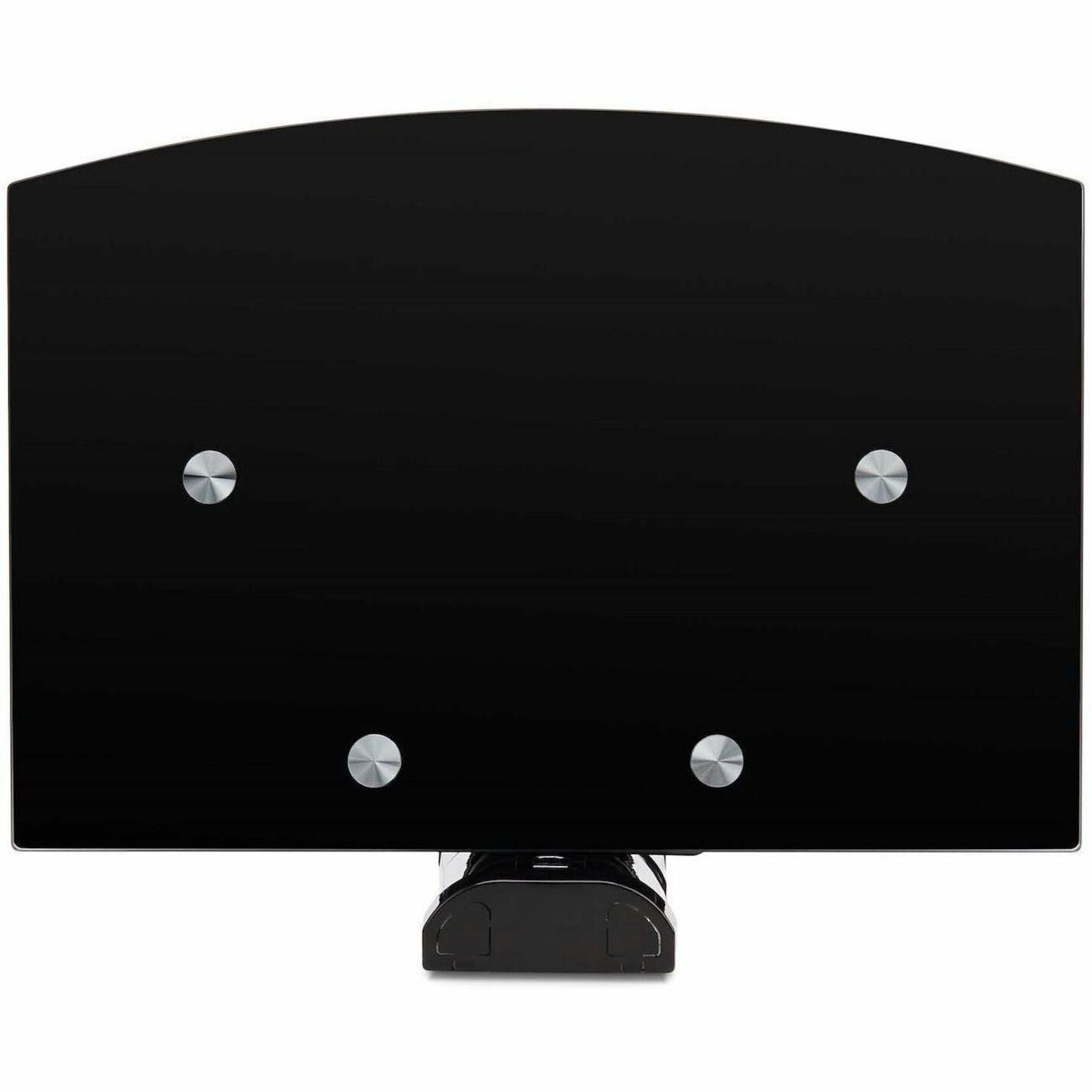 StarTech.com Dual Floating Wall-Mounted AV Shelves, Adjustable Height Shelf For Under TV A/V Equipment, Black Tempered Glass Shelves - Top view