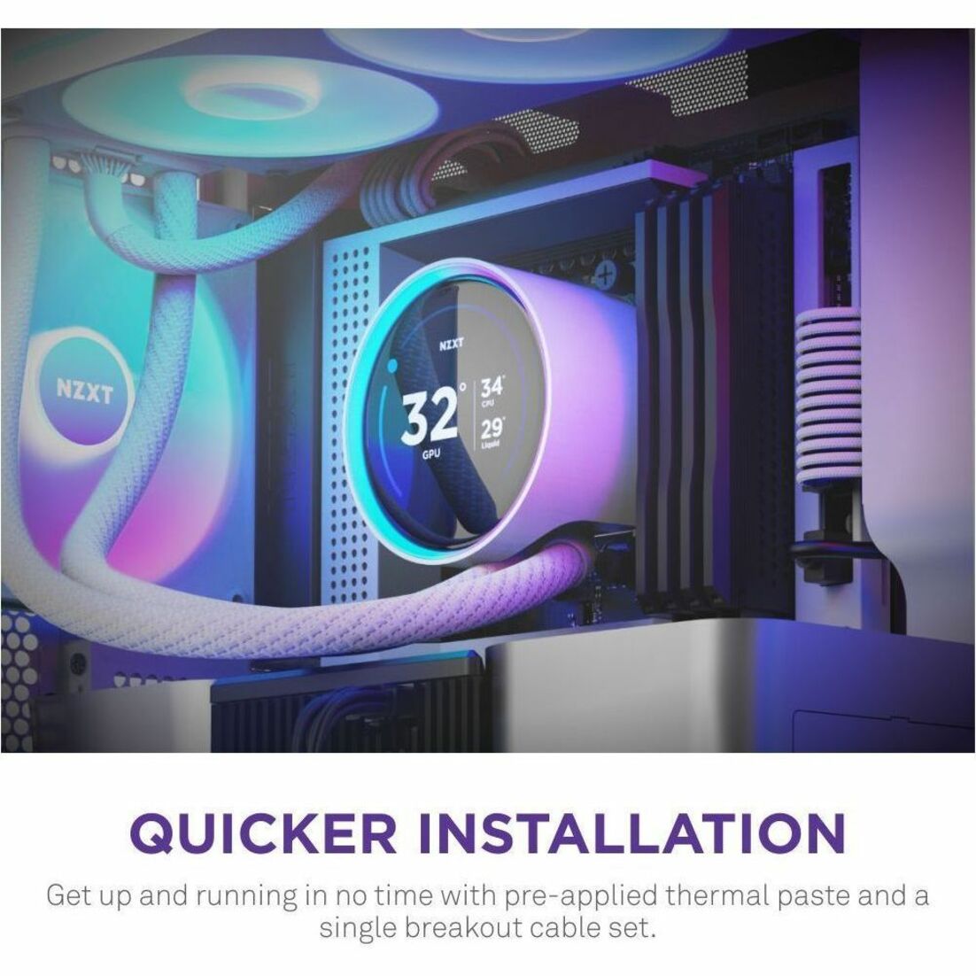 NZXT Kraken Elite 360 RGB RL-KR36E-W2 1 Cooling Fan/Radiator/Pump - CPU, Processor - Alternate view 8