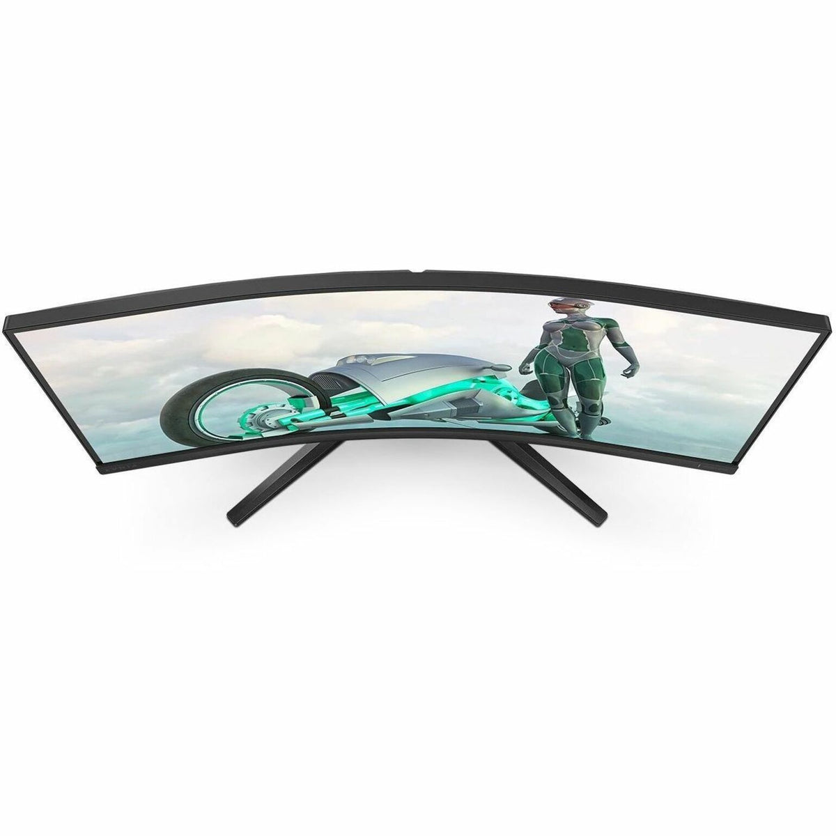 Evnia 34M2C3500L 34' Class WQHD Curved Screen Gaming LED Monitor - 21:9 - Textured Charcoal - Top view
