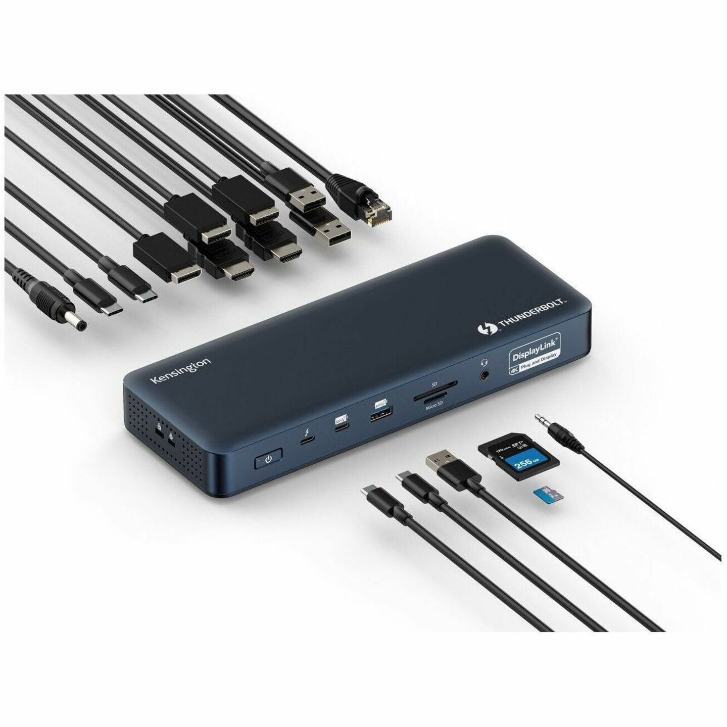 Kensington SD5900T Thunderbolt 4 Docking Station for Notebook, Monitor - Charging Capability - Memory Card Reader - SD - Midnight Blue - Desktop - Alternate view 8