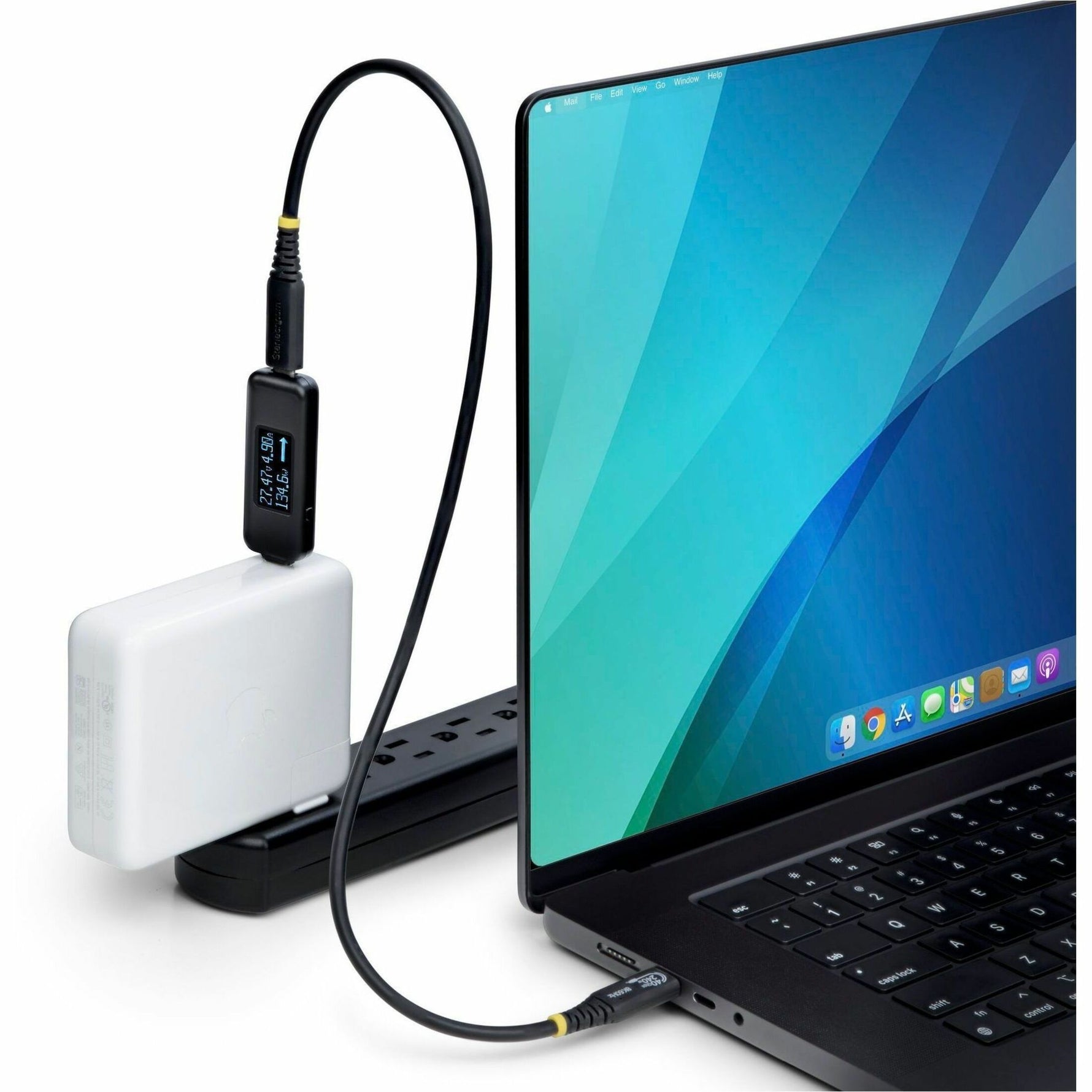 StarTech.com USB-C Power Tester, Bi-Directional Voltage/Current Multimeter, 240W PD EPR, Digital OLED, Portable USB-C Cable/Port Power Meter Tester - Alternate view 6