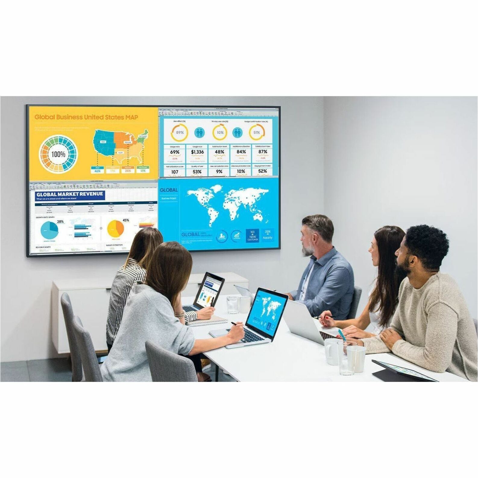 Samsung QM98C 98' LCD Digital Signage Display - 24 Hours/7 Days Operation - Energy Star - Alternate view 8