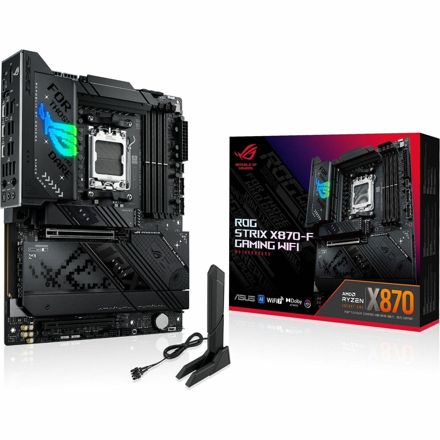 Asus ROG Strix X870-F GAMING WIFI Gaming Desktop Motherboard - AMD X870 Chipset - Socket AM5 - ATX - Alternate view 11
