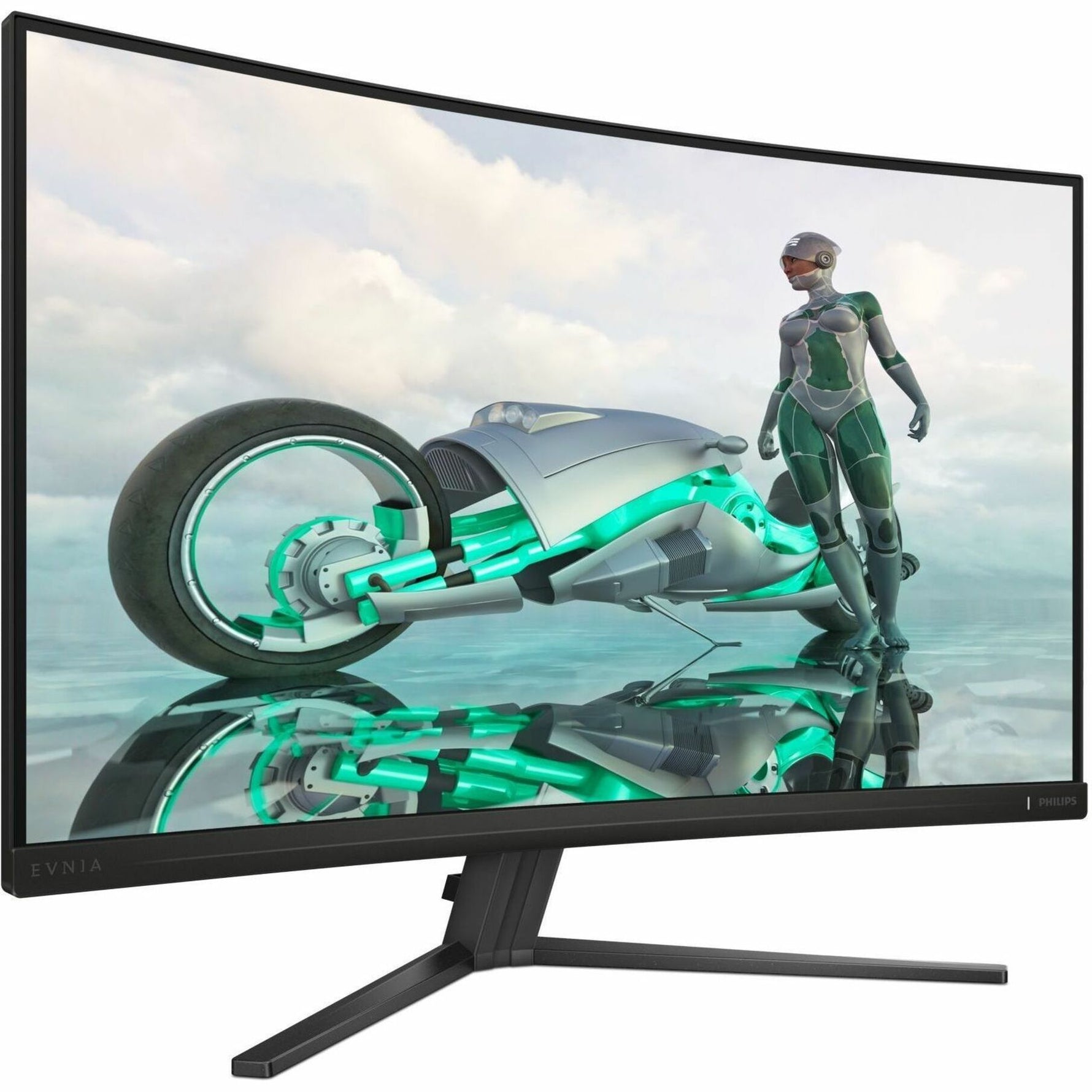 Evnia 32M2C3500L 32' Class WQHD Curved Screen Gaming LED Monitor - 16:9 - Textured Charcoal - Right view
