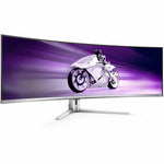 Evnia 49M2C8900 49' Class Dual Quad HD (DQHD) Curved Screen Gaming OLED Monitor - 32:9 - Textured White - Right view