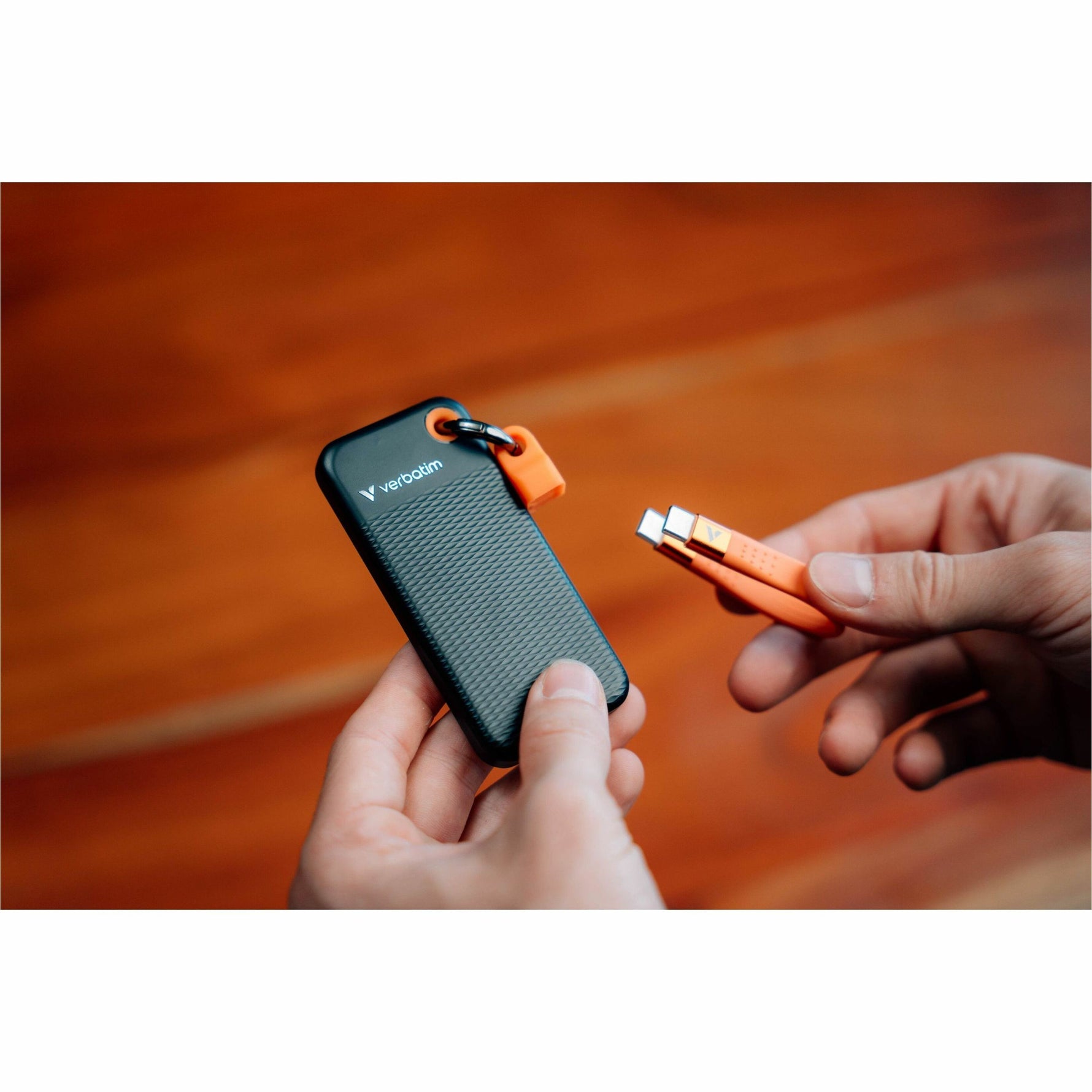 Verbatim Pocket 1 TB Portable Solid State Drive - M.2 External - Black, Orange - Alternate view 7