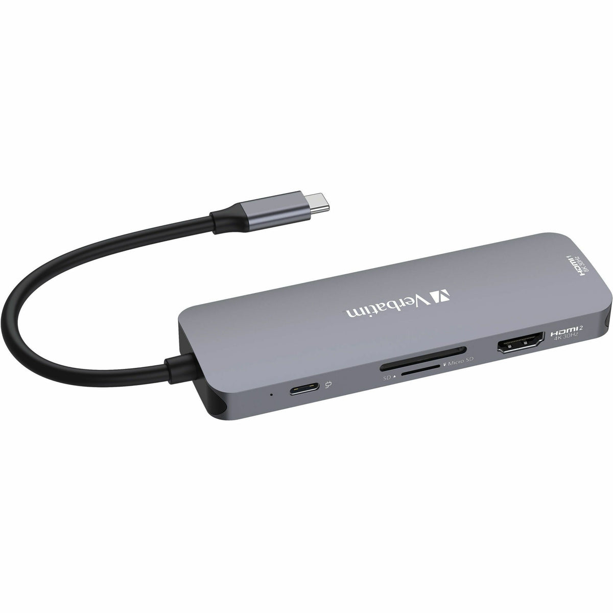 Verbatim USB Type C Docking Station for Notebook - Charging Capability - Memory Card Reader - SD