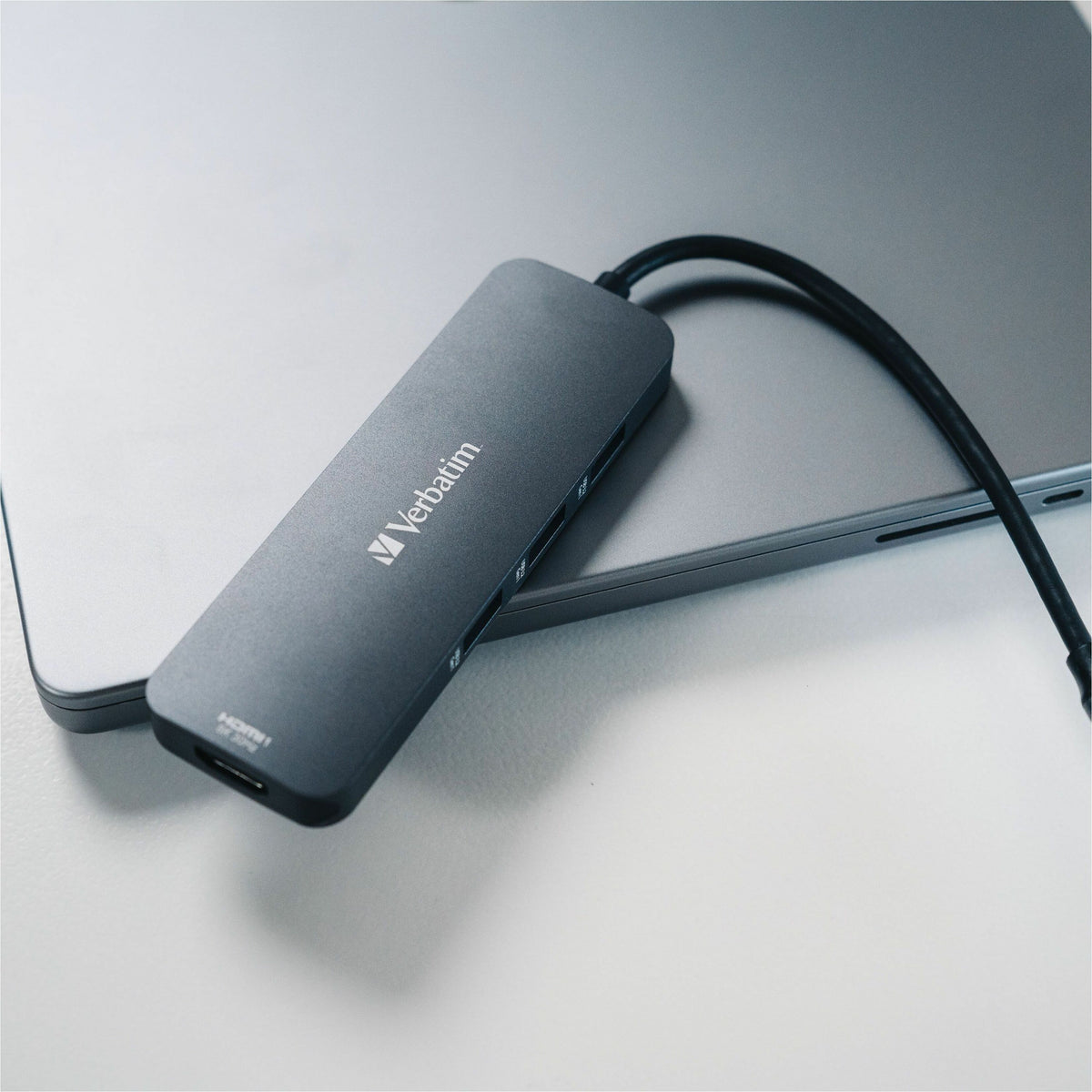 Verbatim USB Type C Docking Station for Notebook - Charging Capability - Memory Card Reader - SD - Alternate view 7