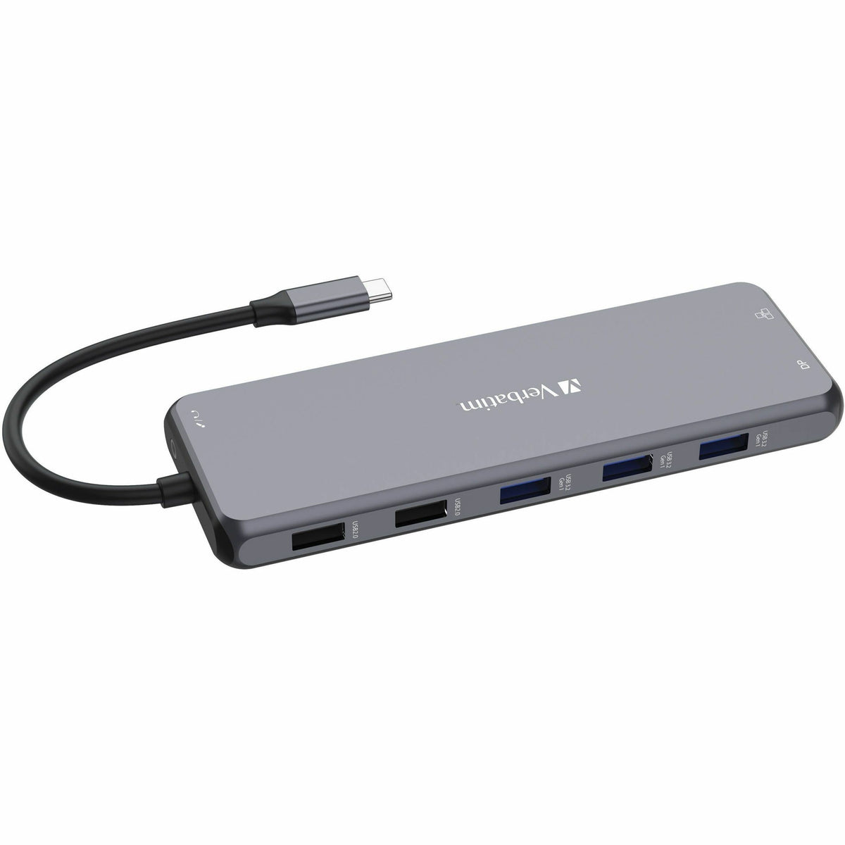 Verbatim USB Type C Docking Station for Monitor, Headphone, Speaker - Charging Capability - Memory Card Reader - SD