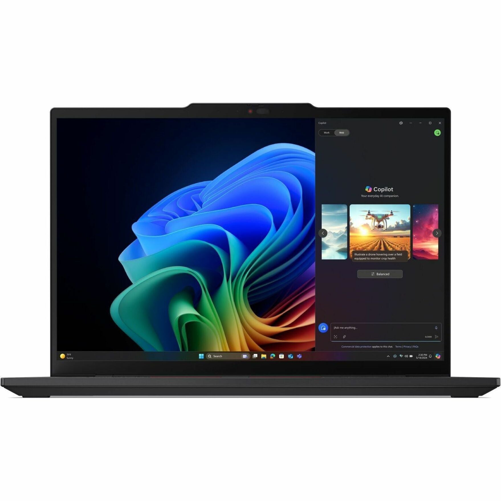 Lenovo ThinkPad T14s Gen 6 21N1001NAU 14' Touchscreen Copilot+ PC Notebook - 5G - WUXGA - 60 Hz - Qualcomm Snapdragon X Elite X1E-78-100 - 32 GB - 512 GB SSD - English Keyboard - Black