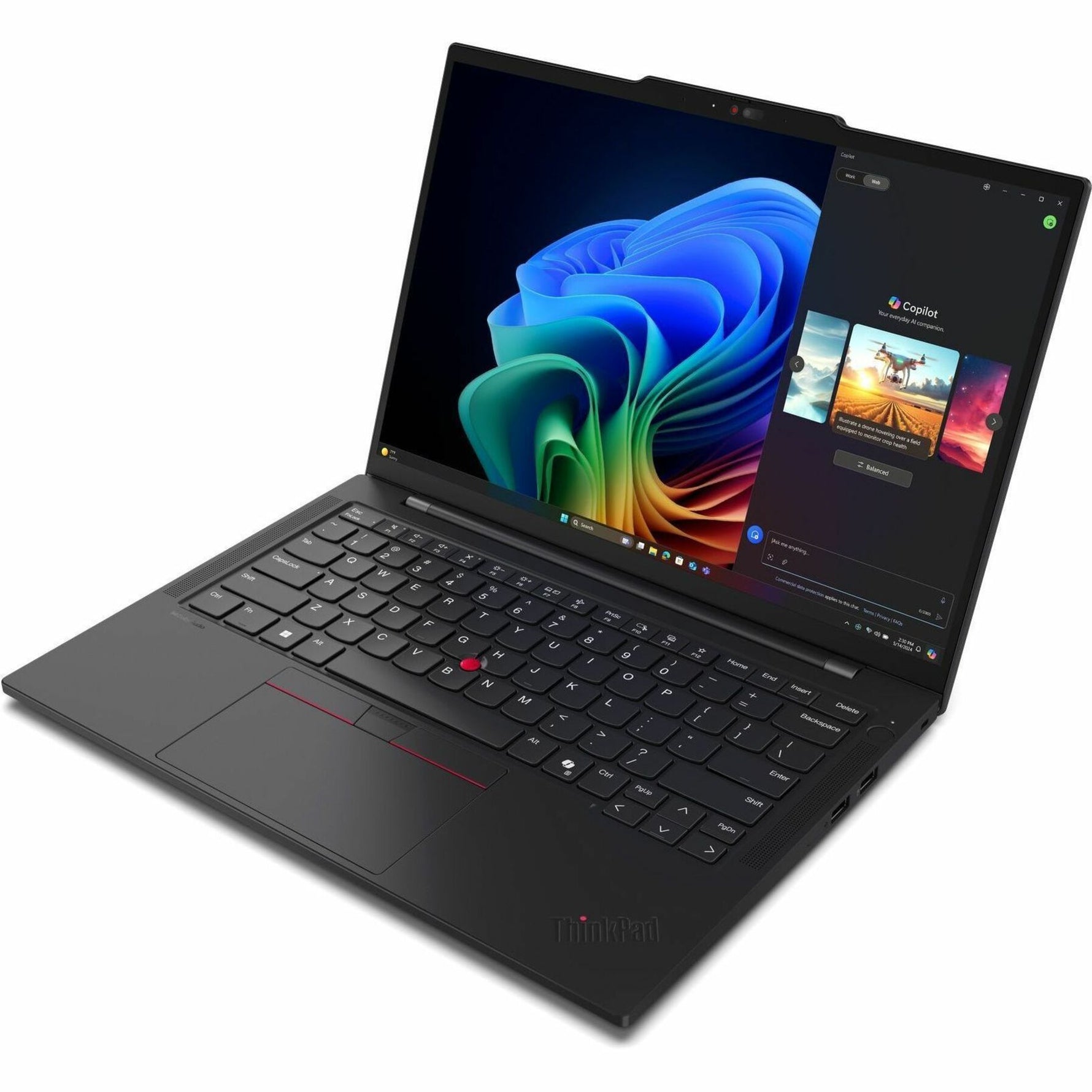 Lenovo ThinkPad T14s Gen 6 21N1001NAU 14' Touchscreen Copilot+ PC Notebook - 5G - WUXGA - 60 Hz - Qualcomm Snapdragon X Elite X1E-78-100 - 32 GB - 512 GB SSD - English Keyboard - Black