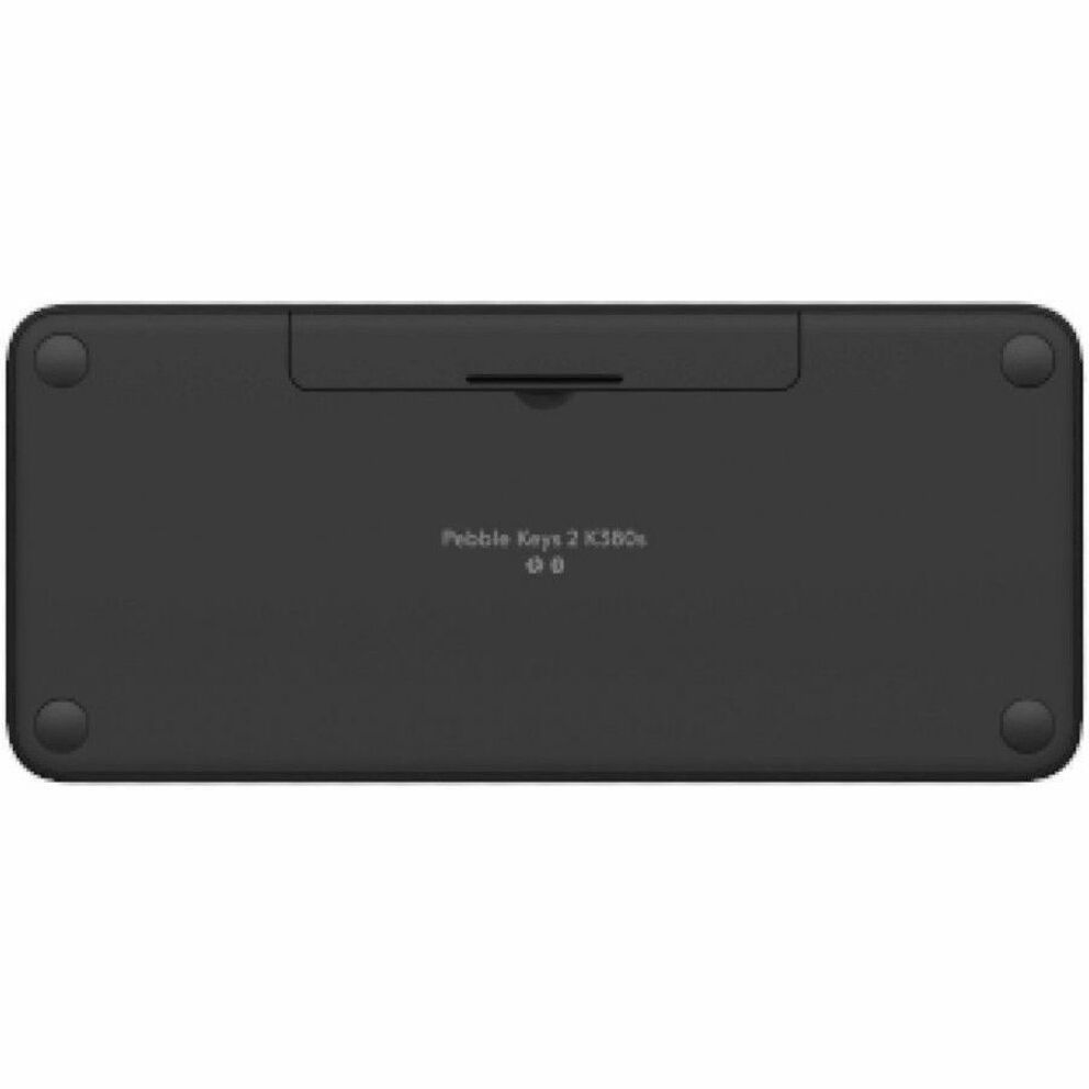 Logitech Pebble Keys 2 K380s Keyboard - Wireless Connectivity - USB Interface - English - Tonal Graphite - Bottom view