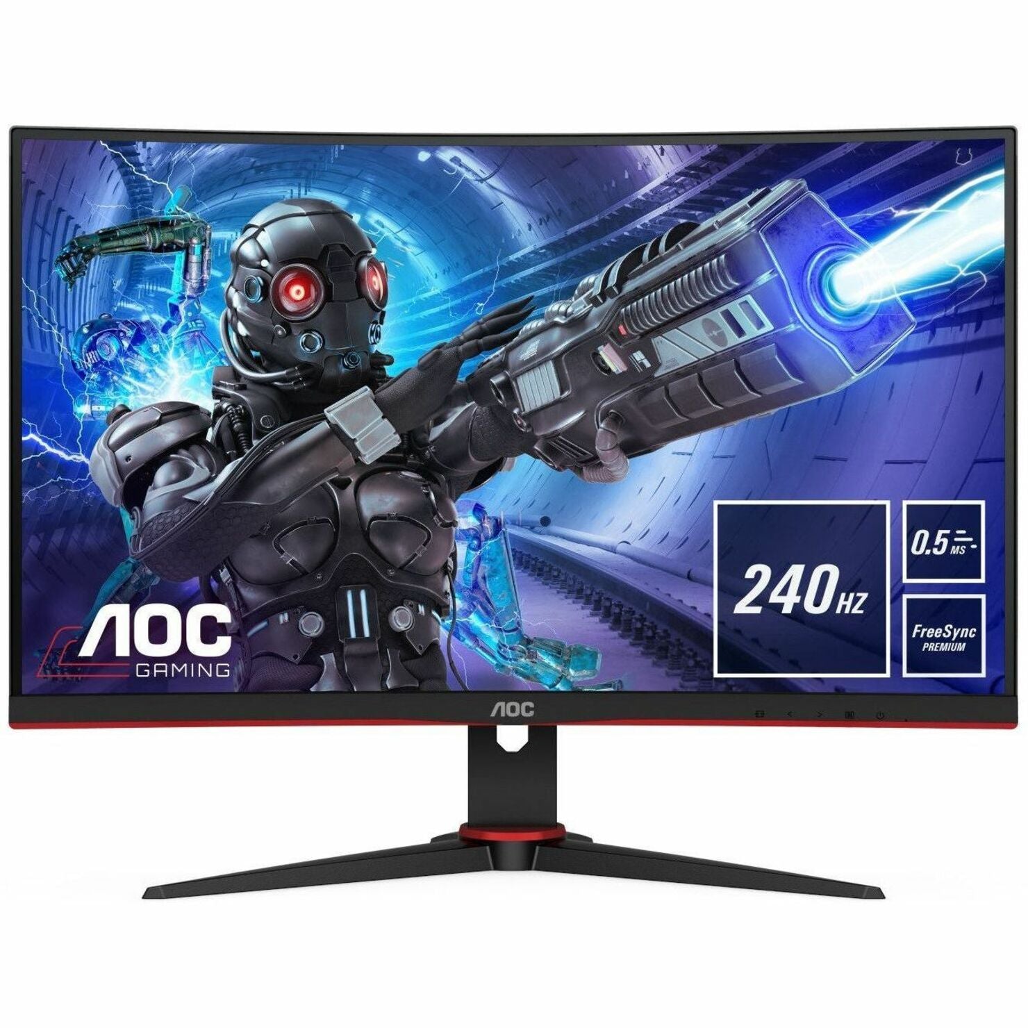 AOC C27G4Z 27' Class Full HD Curved Screen Gaming LED Monitor - 16:9 - Black, Red - Alternate view 6
