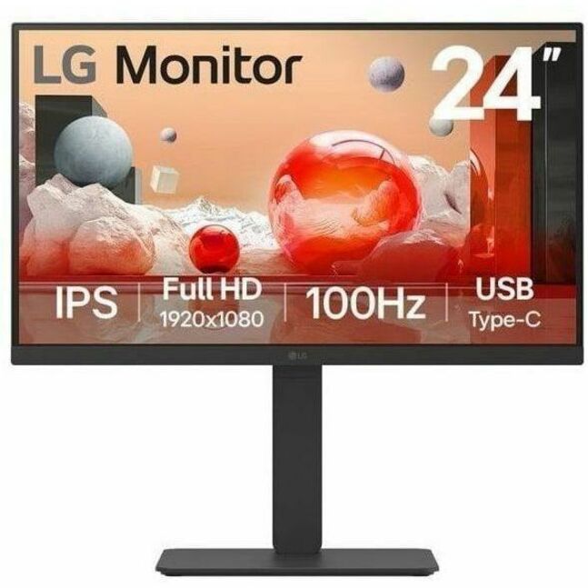 LG 24BA650-B 24' Class Full HD LCD Monitor - 16:9 - Matte Black