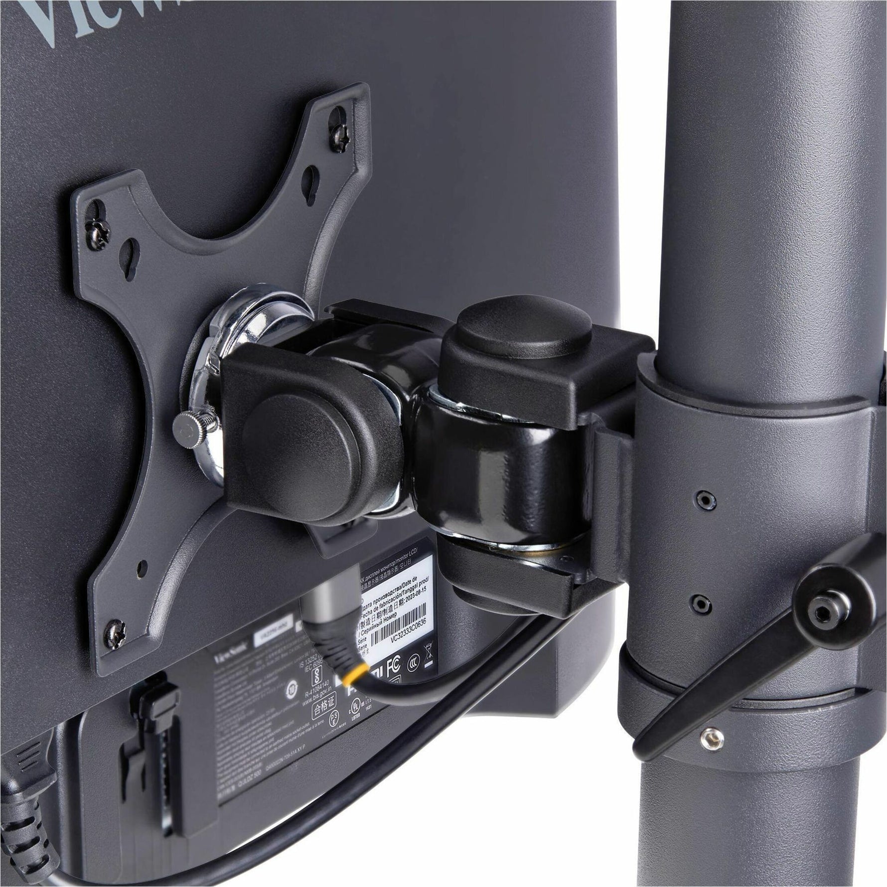 StarTech.com Desk Mount For 2x Vertically Stacked Monitors, Dual 49' , Total 70lb/32kg, C-Clamp, VESA, Widescreen 16:9/Ultrawide 32:9, TAA - Alternate view 7