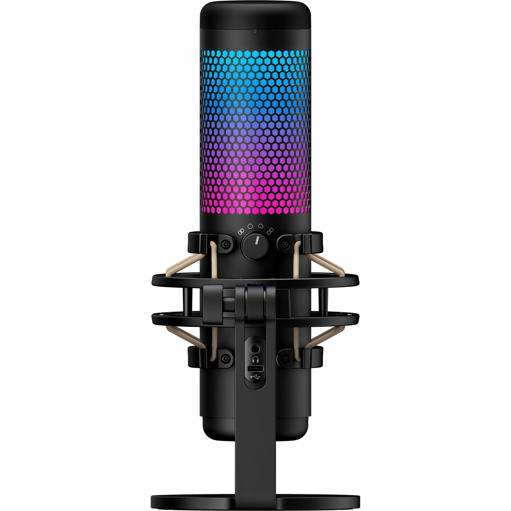 HyperX QuadCast 2 Wired Electret Condenser Microphone for Recording, Gaming, Live Streaming, Podcasting, Content Production - Grey