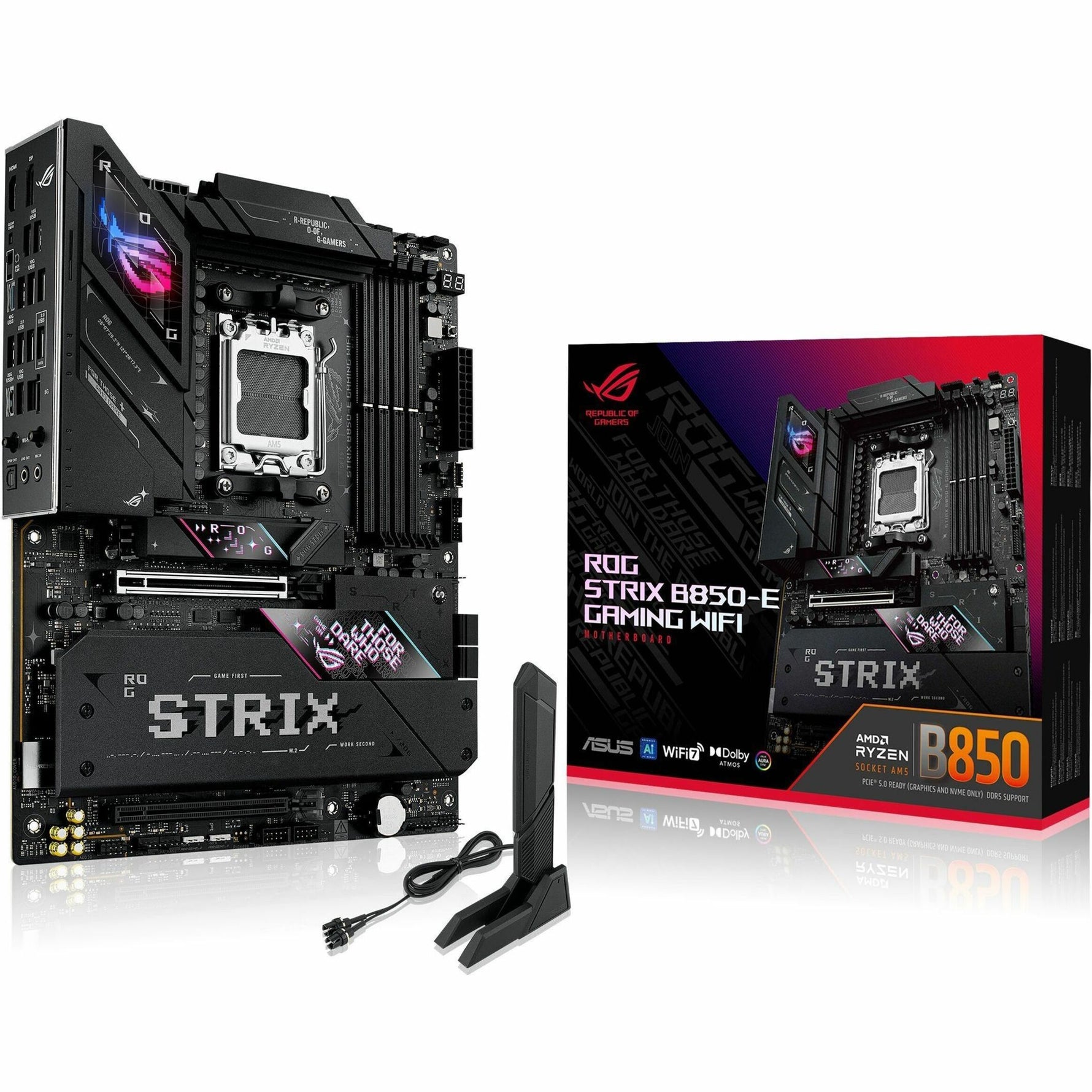 Asus ROG Strix B850-E GAMING WIFI Gaming Desktop Motherboard - AMD B850 Chipset - Socket AM5 - ATX - Alternate view 11