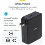 StarTech.com 140W USB-C Wall Charger, 3x USB-C/1x USB-A, PD 3.1 International GaN Power Adapter for MacBook Pro/Max/Dell XPS/Inspiron - Alternate view 7