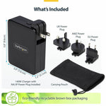 StarTech.com 140W USB-C Wall Charger, 3x USB-C/1x USB-A, PD 3.1 International GaN Power Adapter for MacBook Pro/Max/Dell XPS/Inspiron - Alternate view 8