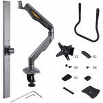 StarTech.com Desk Mount Dual Monitor Arm w/Crossbar, Up To 27' Display, VESA 75x75/100x100, Max 33lb/15kg, C-Clamp, Mechanical Spring, TAA - Alternate view 6