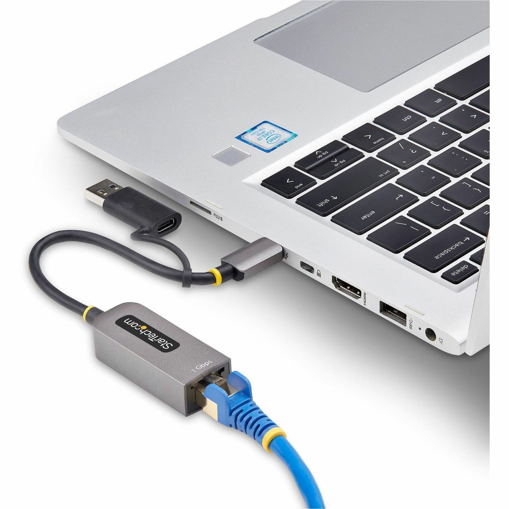 StarTech.com USB-C to to Ethernet Adapter with USB-A Dongle, 10/100/1000Mbps, USB 3.0 to Gigabit Network Adapter, Windows/macOS/Linux - Alternate view 7