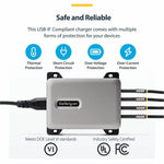 StarTech.com 4-Port Multi-Device USB-C Charger, 240W Total, Single Port 140W EPR, Screw Locking Ports, Ideal for Boardrooms - Alternate view 6