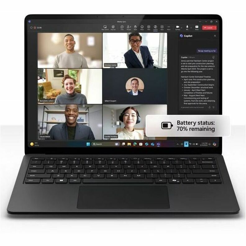 Microsoft Surface Laptop 7 13.8' Touchscreen Copilot+ PC Notebook - 120 Hz - Intel Core Ultra 5 236V - 16 GB - 256 GB SSD - English Keyboard - Black