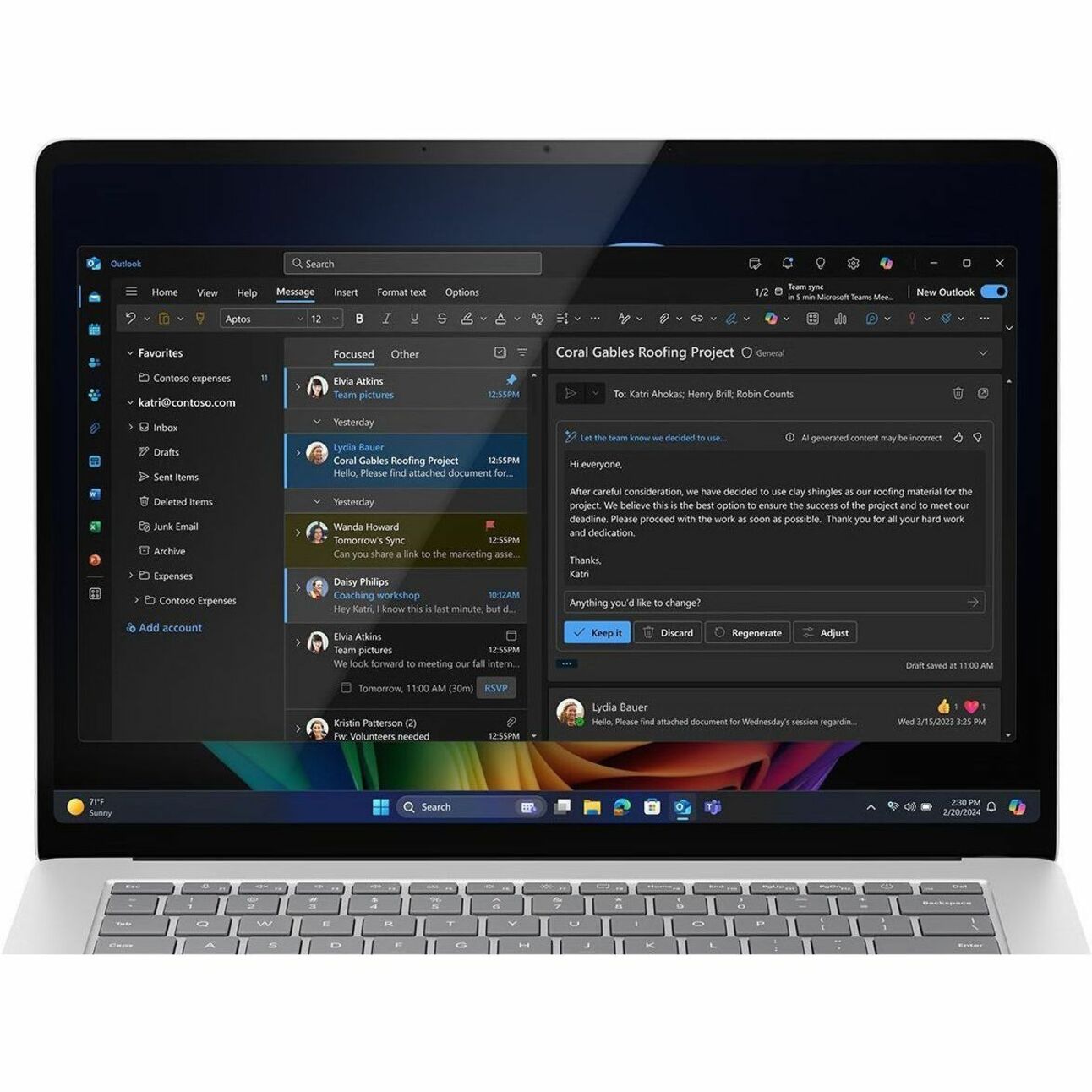 Microsoft Surface Laptop 7 15' Touchscreen Copilot+ PC Notebook - 120 Hz - Intel Core Ultra 7 266V - 16 GB - 512 GB SSD - English Keyboard - Platinum