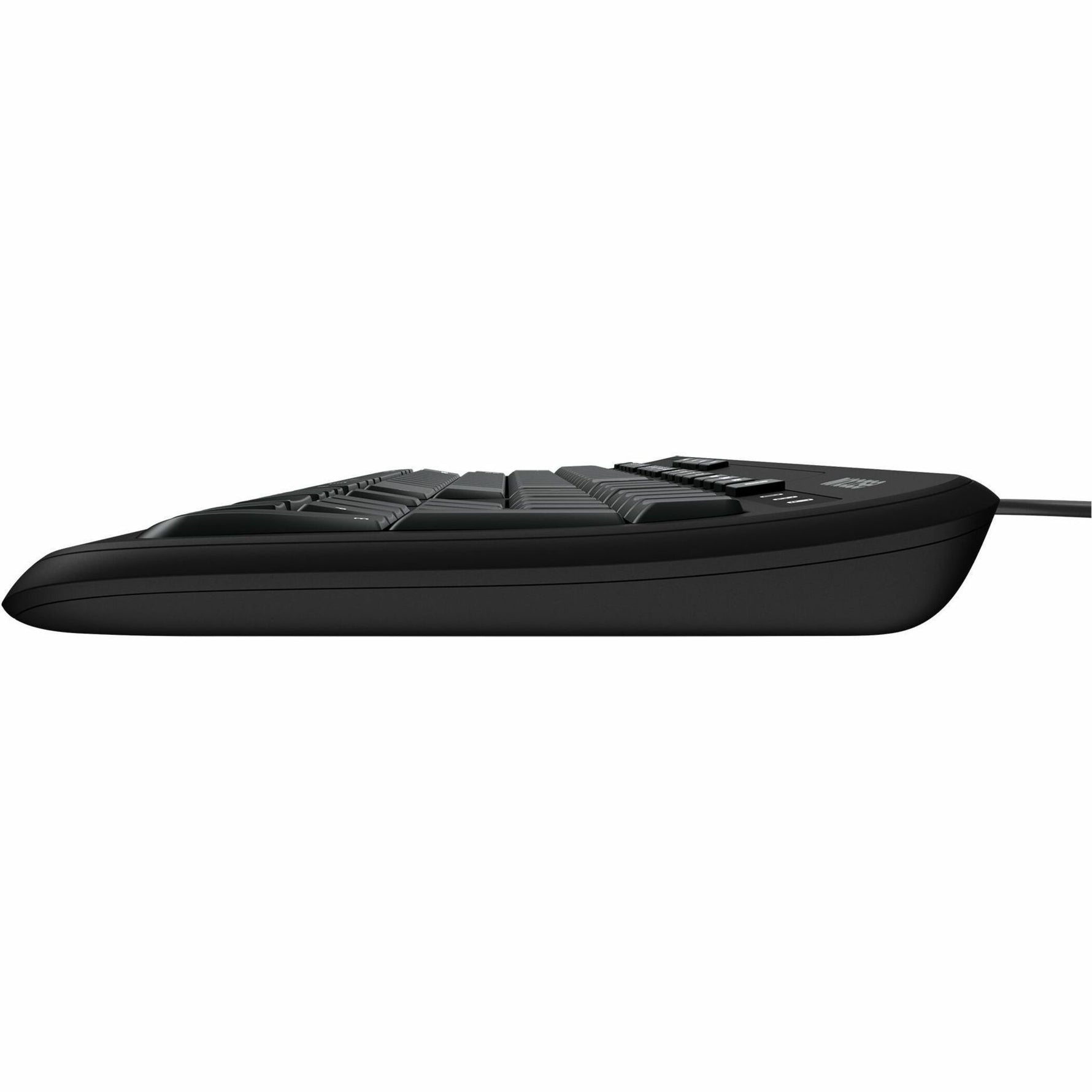 Incase Designed by Microsoft 600 Keyboard - Cable Connectivity - USB Interface - Black - Left view
