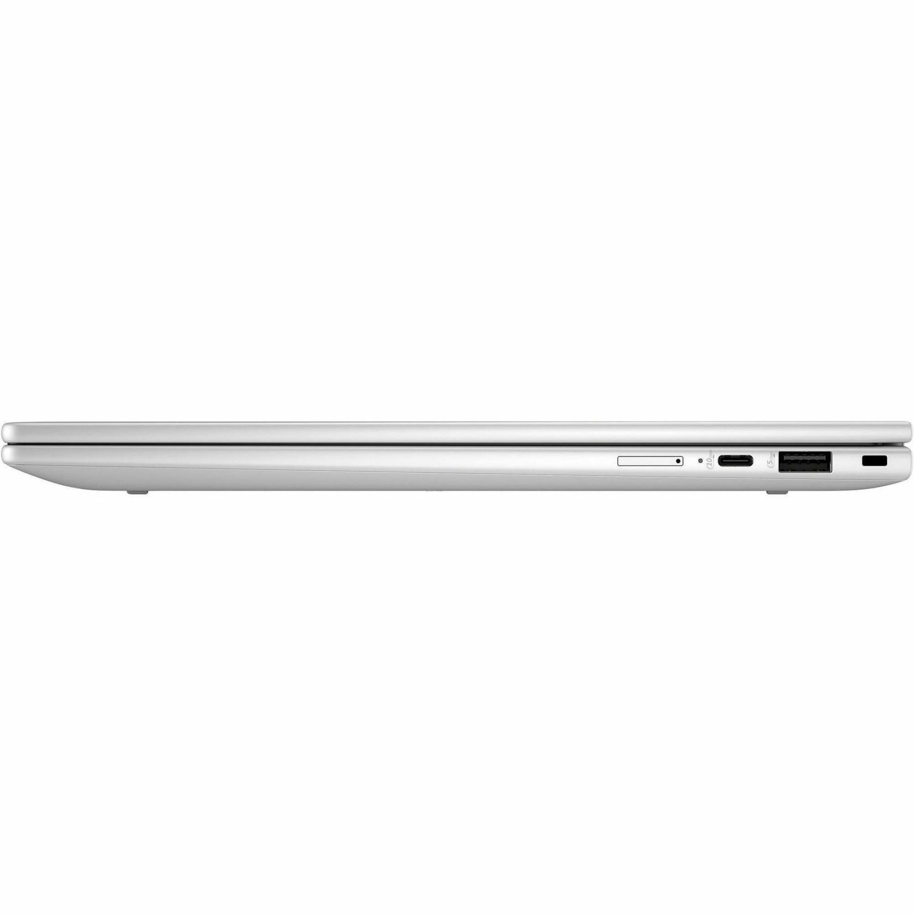 HP EliteBook X Flip G1i 14' Touchscreen Convertible 2 in 1 Notebook - 5G - WUXGA - 60 Hz - Intel Core Ultra 7 258V - 32 GB - 1 TB SSD - Glacier Silver - Left view