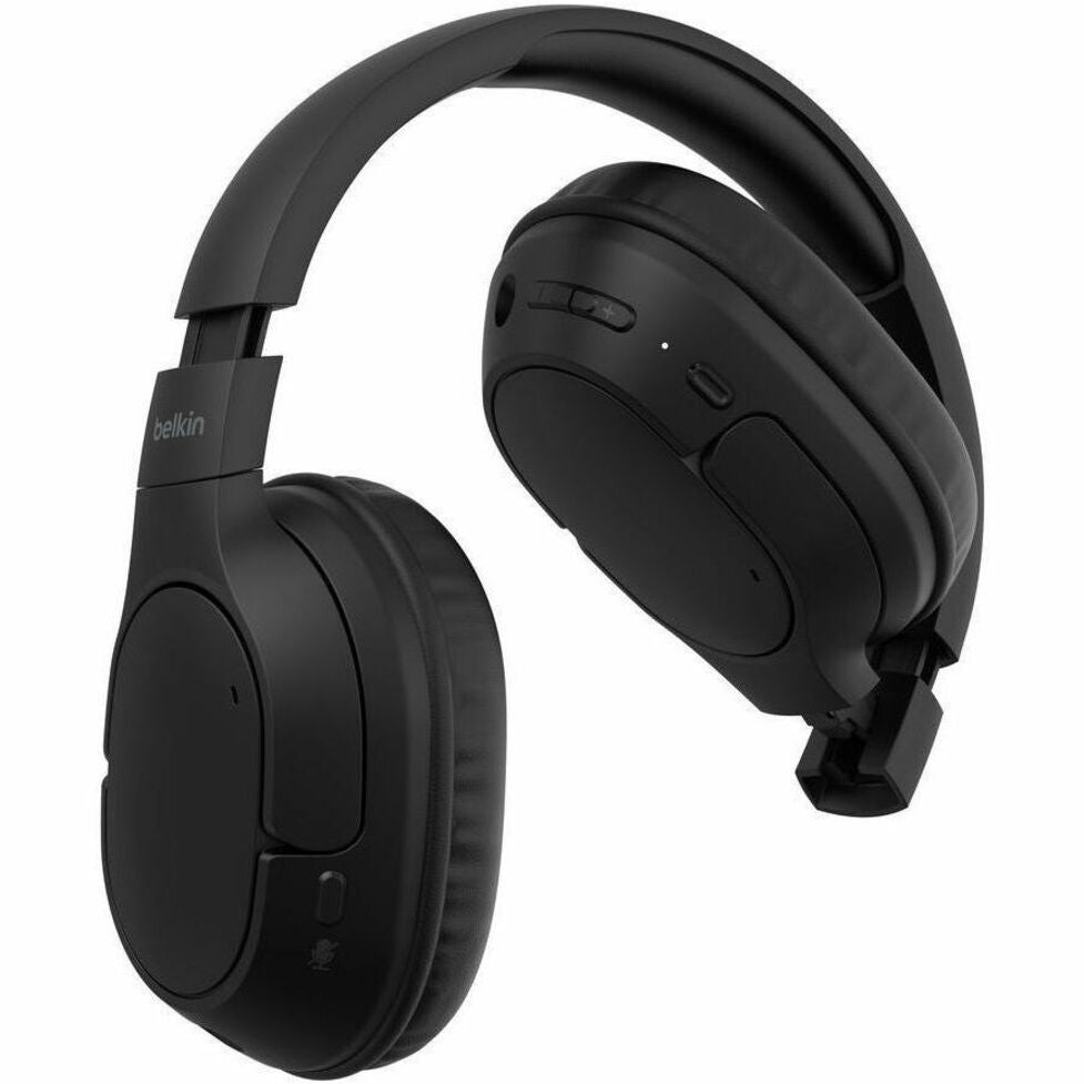 Belkin SoundForm Surround Wired/Wireless On-ear, Over-the-head, Over-the-ear Stereo Headset - Black - Right view