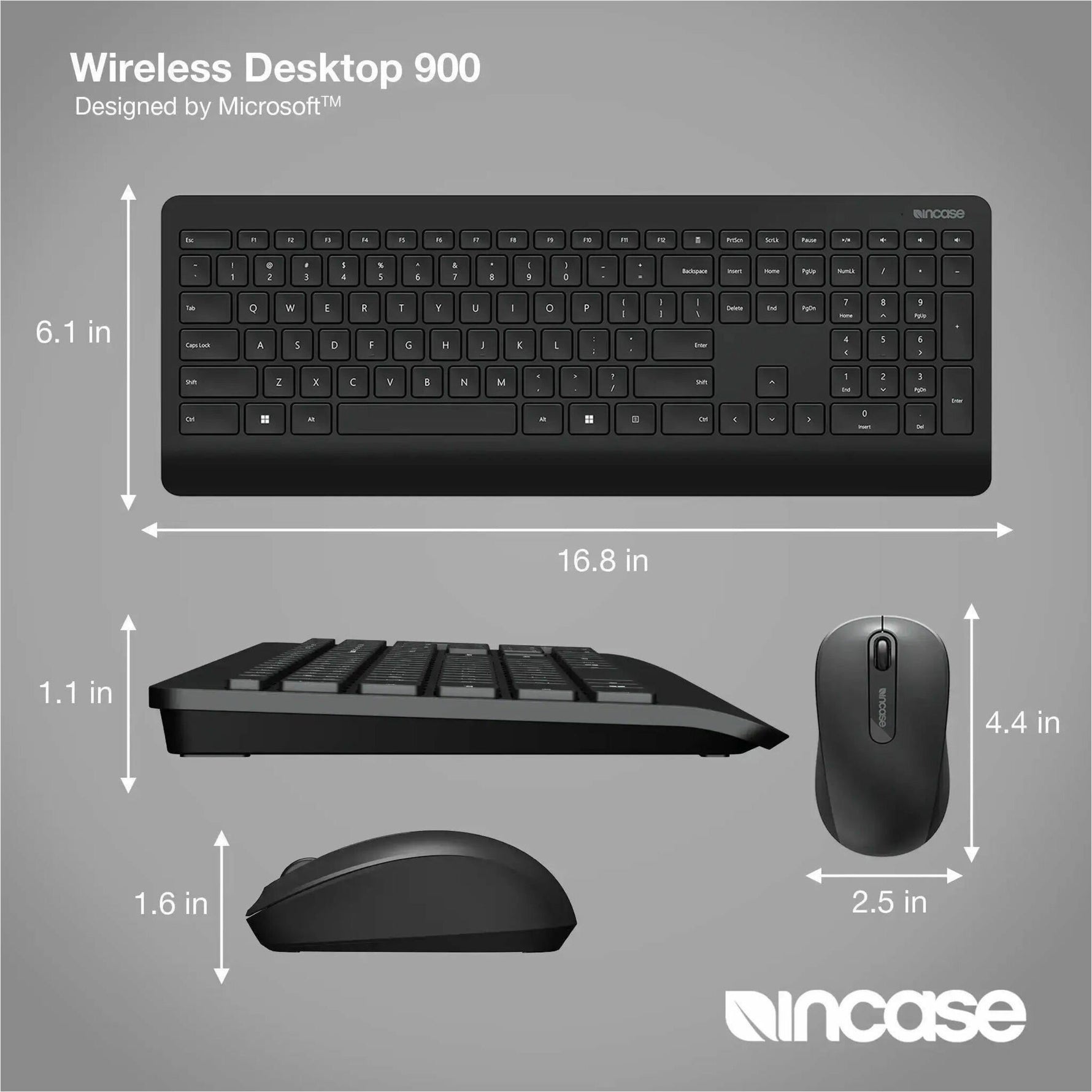 Incase Designed by Microsoft Wireless Desktop 900 Keyboard & Mouse - Alternate view 7