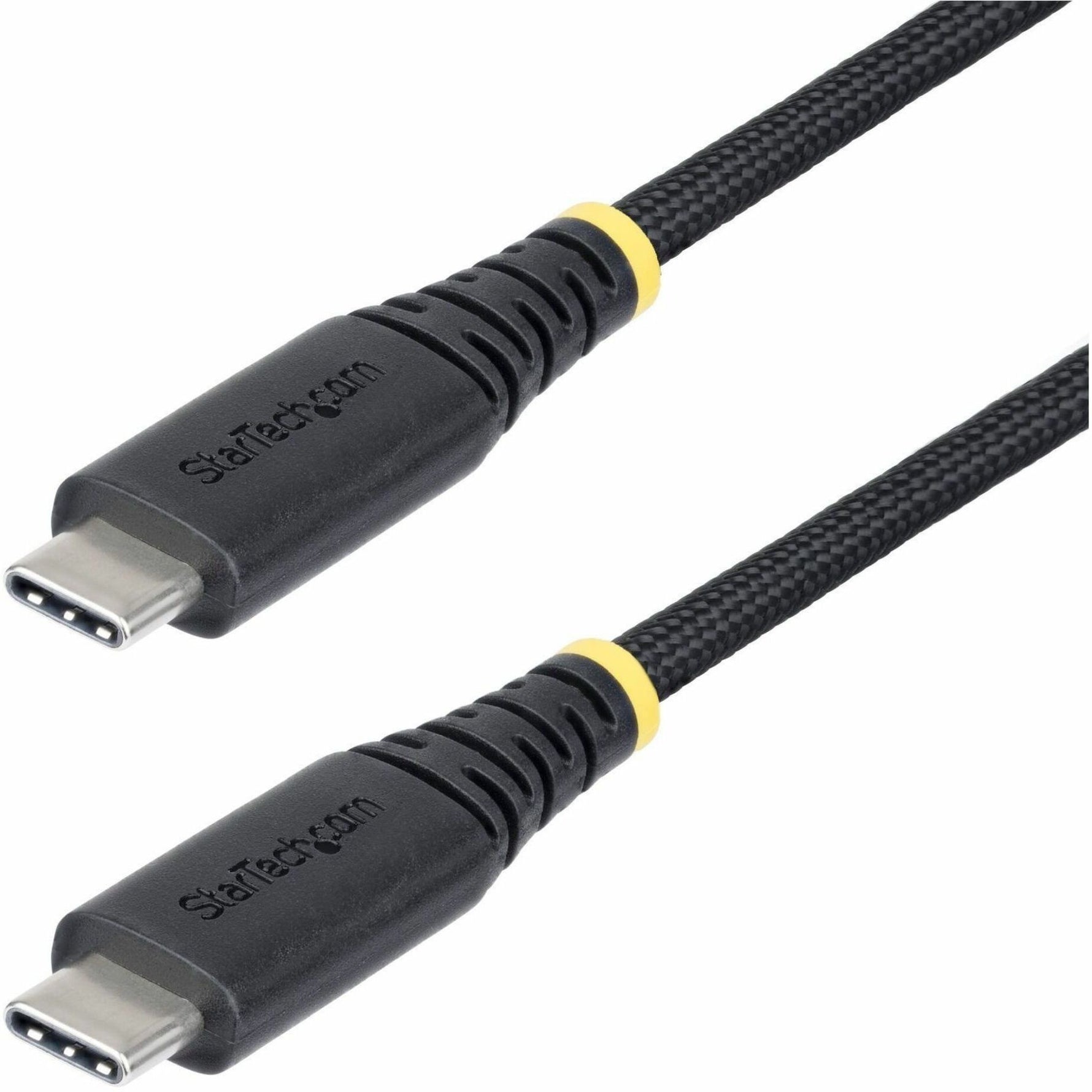 StarTech.com 2m (6.6ft) USB-C Charging Cable, 240W PD EPR, Dual-Layer Silicone/Braided Jacket, Rugged USB 2.0 Laptop Charge Cord, USB-IF