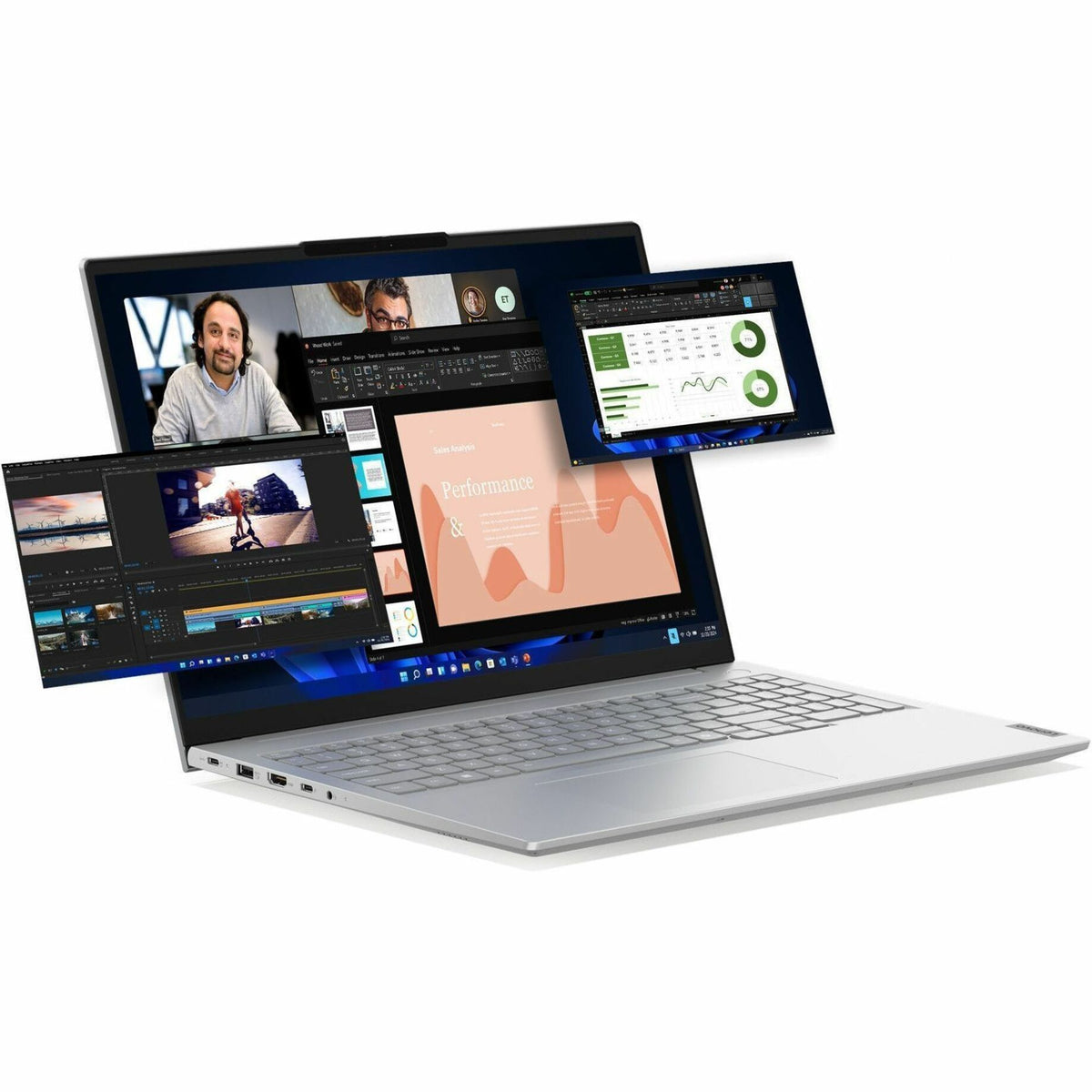 Lenovo ThinkBook 16 G8 IAL 21SK006TAU 16' Notebook - WUXGA - 60 Hz - Intel Core Ultra 7 255H - 32 GB - 512 GB SSD - English Keyboard - Arctic Gray