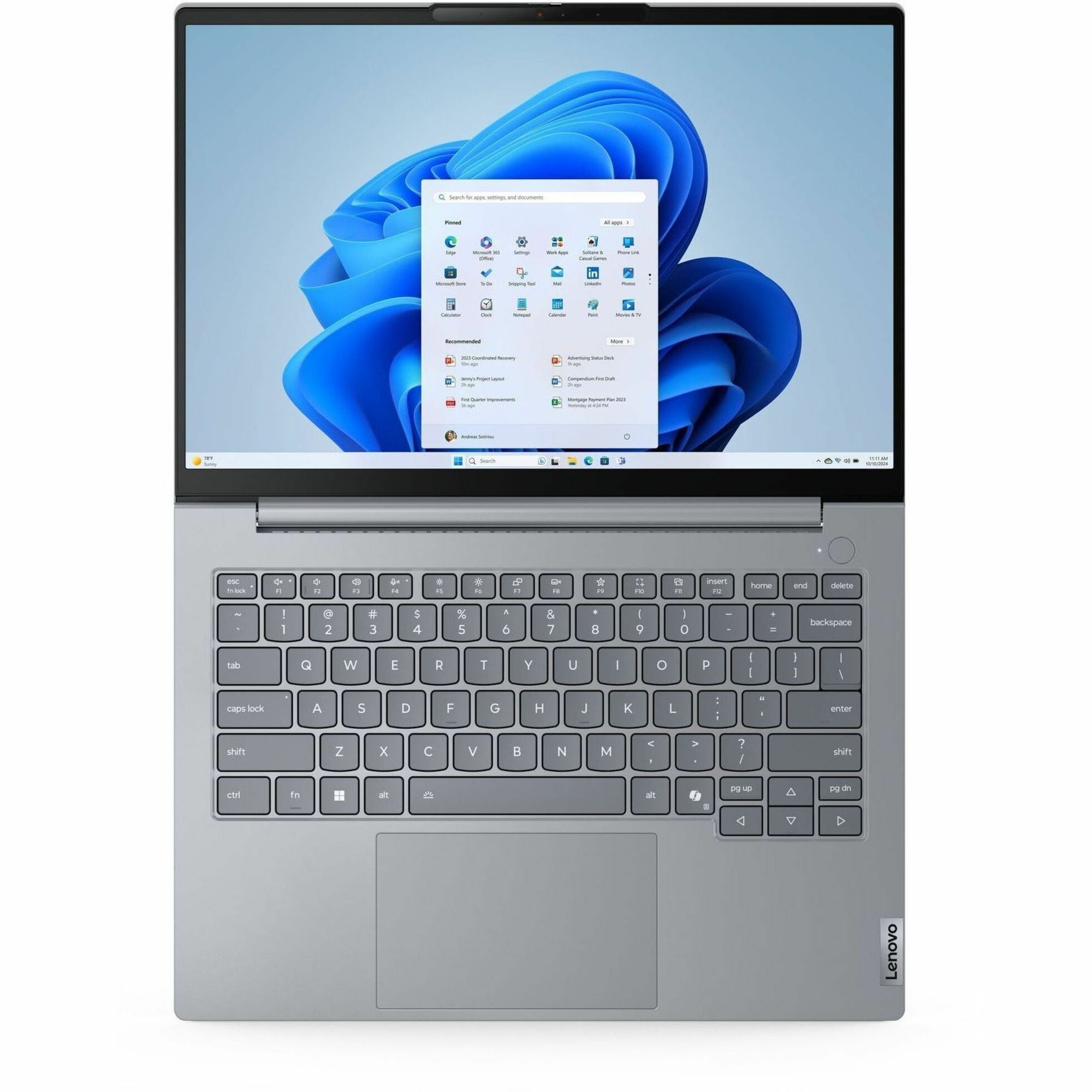 Lenovo ThinkBook 14 G8 IAL 21SJ006TAU 14' Notebook - WUXGA - 60 Hz - Intel Core Ultra 7 255H - 32 GB - 512 GB SSD - English Keyboard - Arctic Gray