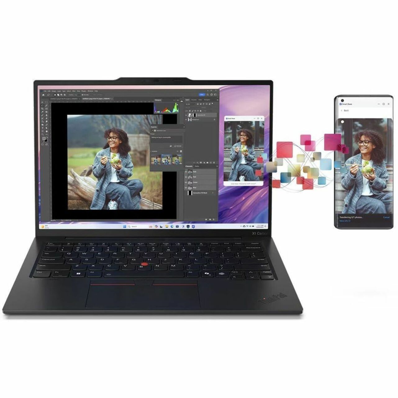 Lenovo ThinkPad X1 Carbon Gen 13 21NS0048AU 14' Touchscreen Copilot+ PC Ultrabook - WUXGA - 60 Hz - Intel Core Ultra 7 258V - Intel Evo Platform - 32 GB - 512 GB SSD - English Keyboard - Black Paint - Alternate view 11