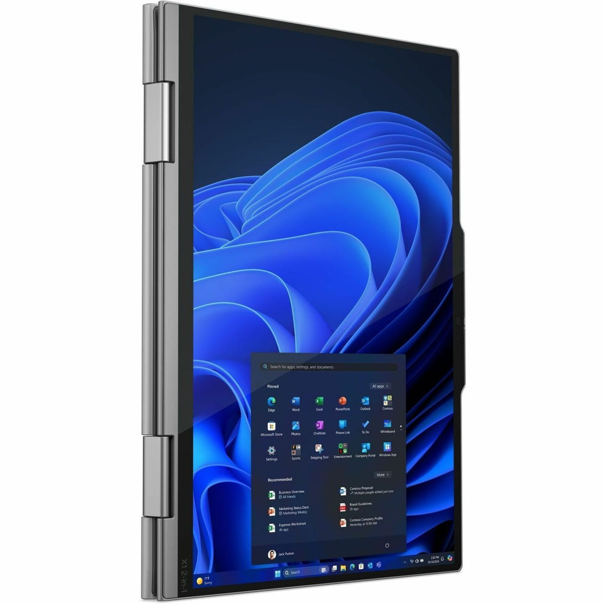 Lenovo Thinkpad X1 Gen 10 21NU001HAU 14' Touchscreen Convertible Copilot+ PC 2 in 1 Notebook - WUXGA - 60 Hz - Intel Core Ultra 7 258V - Intel Evo Platform - 32 GB - 512 GB SSD - English Keyboard - Gr - Alternate view 21