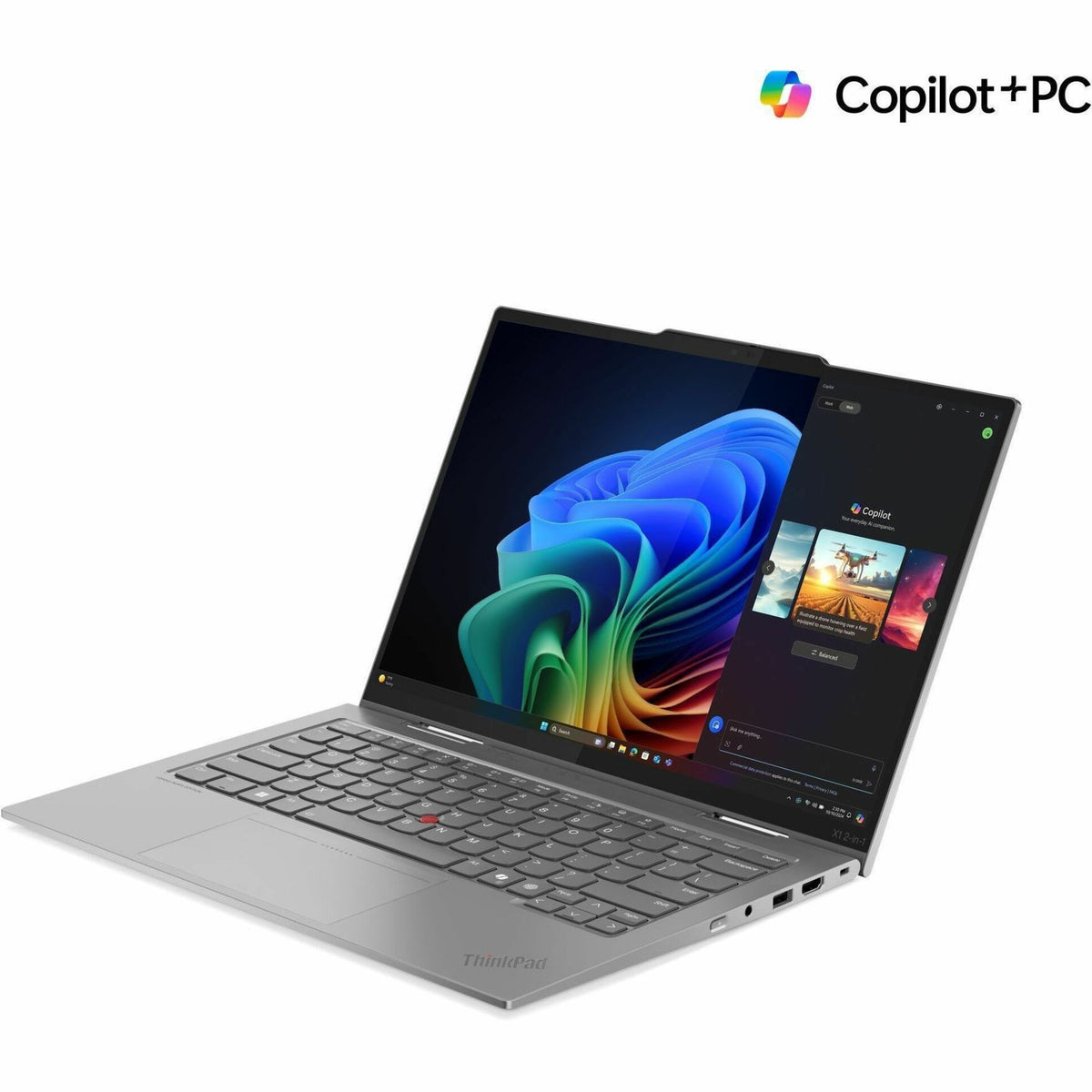 Lenovo Thinkpad X1 Gen 10 21NU001HAU 14' Touchscreen Convertible Copilot+ PC 2 in 1 Notebook - WUXGA - 60 Hz - Intel Core Ultra 7 258V - Intel Evo Platform - 32 GB - 512 GB SSD - English Keyboard - Grey