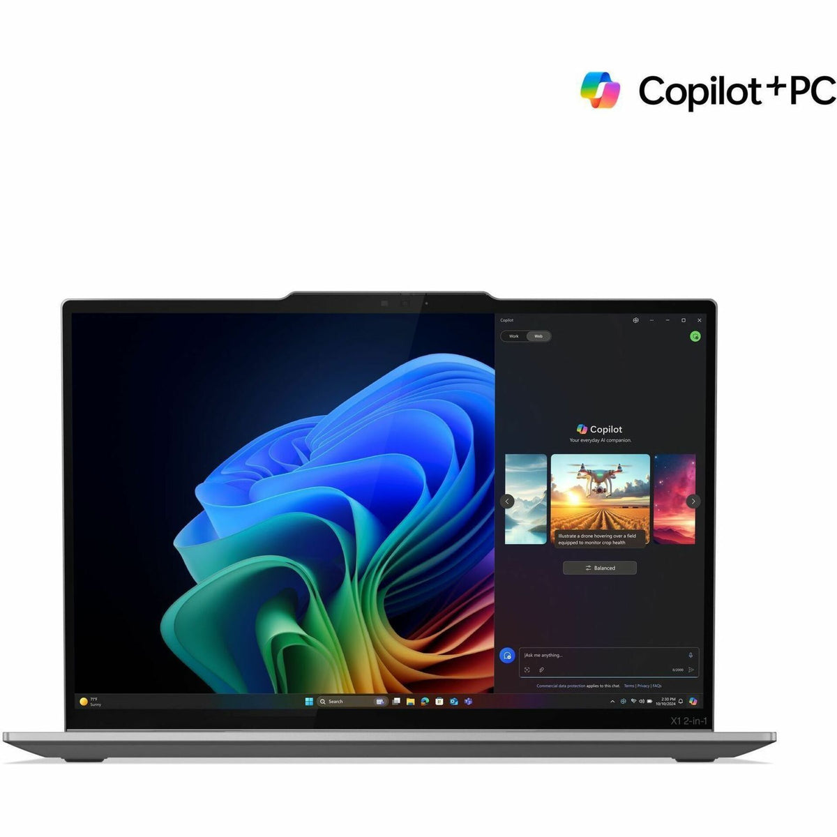 Lenovo Thinkpad X1 Gen 10 21NU001HAU 14' Touchscreen Convertible Copilot+ PC 2 in 1 Notebook - WUXGA - 60 Hz - Intel Core Ultra 7 258V - Intel Evo Platform - 32 GB - 512 GB SSD - English Keyboard - Grey