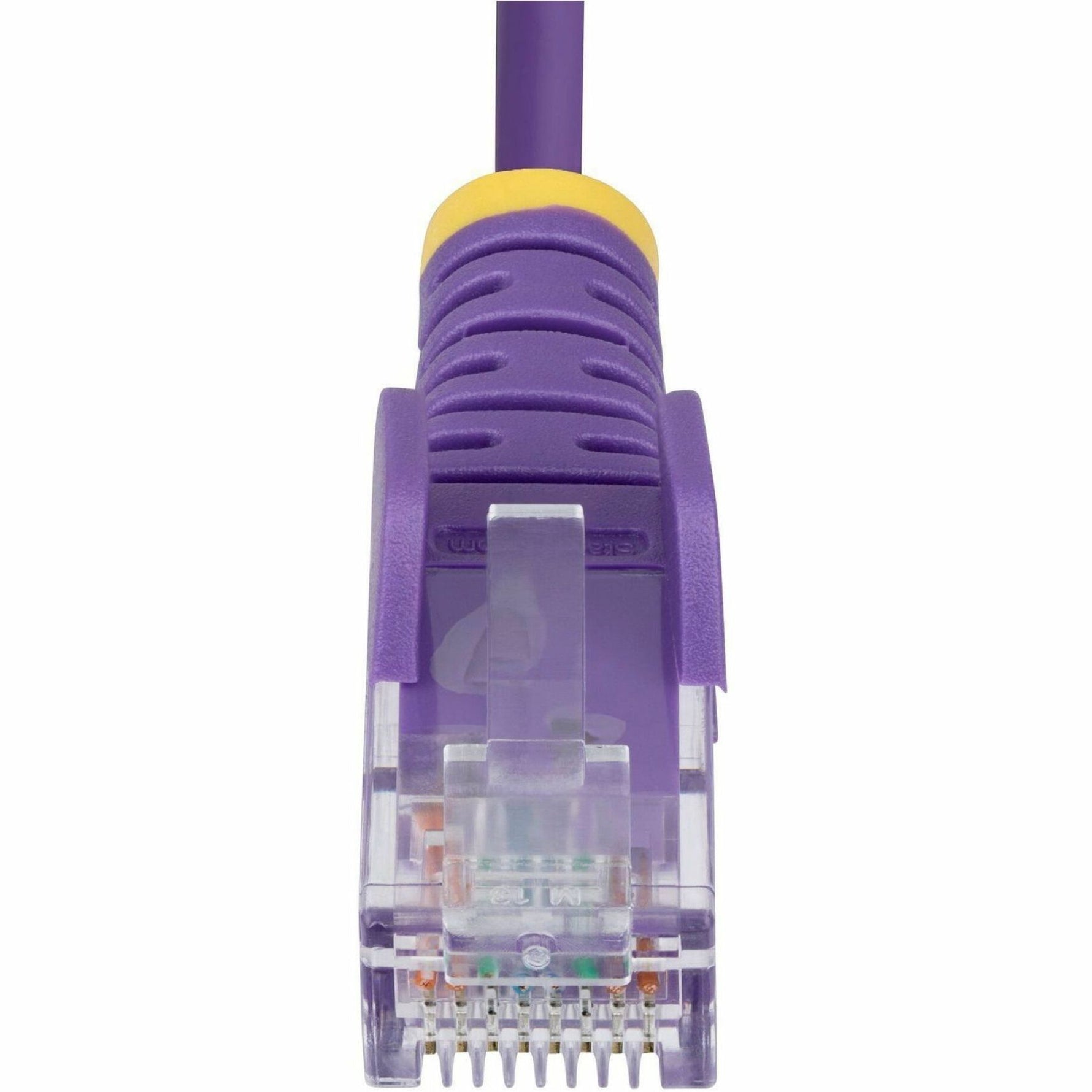 StarTech 15m Purple Slim CAT6 Ethernet Cable, Snagless RJ45, UTP, LSZH, 28AWG Pure Bare Copper, Slim Network Patch Cord - Alternate view 9