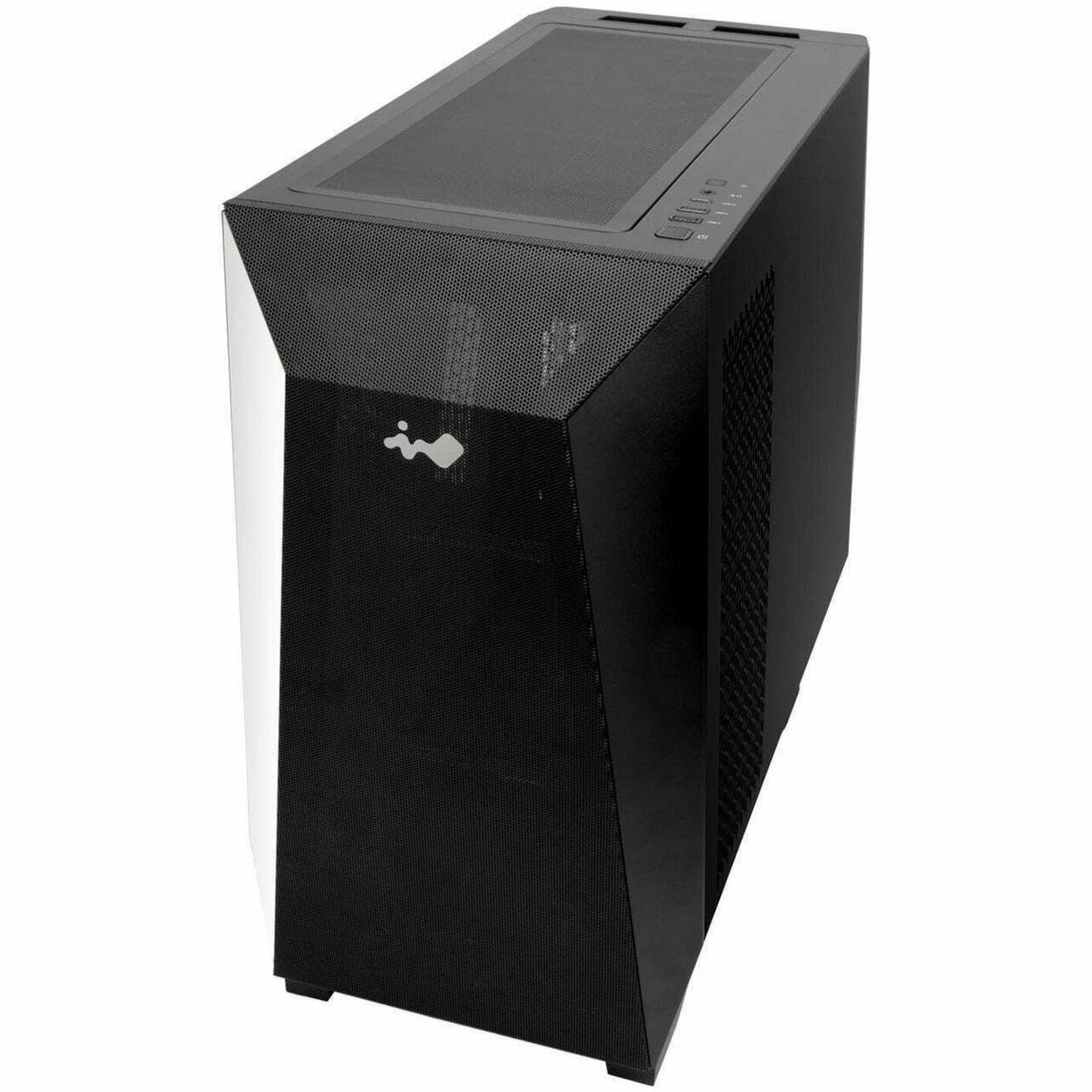 In Win Prism IW-CS-PRISM Gaming Computer Case - ATX Motherboard Supported - Mid-tower - SPCC, Tempered Glass, Glass - Black - Top view