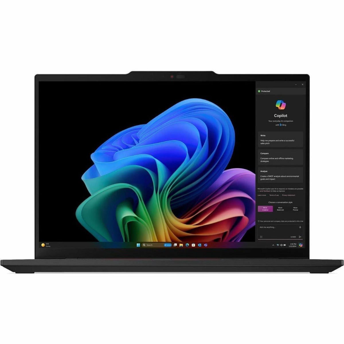 Lenovo ThinkPad T14s Gen 6 21QX000QAU 14' Touchscreen Copilot+ PC Notebook - WUXGA - 60 Hz - Intel Core Ultra 7 258V - 32 GB - 512 GB SSD - English Keyboard - Black