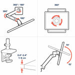 Ergotron Mounting Arm for Monitor, Display, LCD Display - Black - Alternate view 6