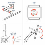 Ergotron Mounting Arm for Monitor, LCD Display - White - Alternate view 6