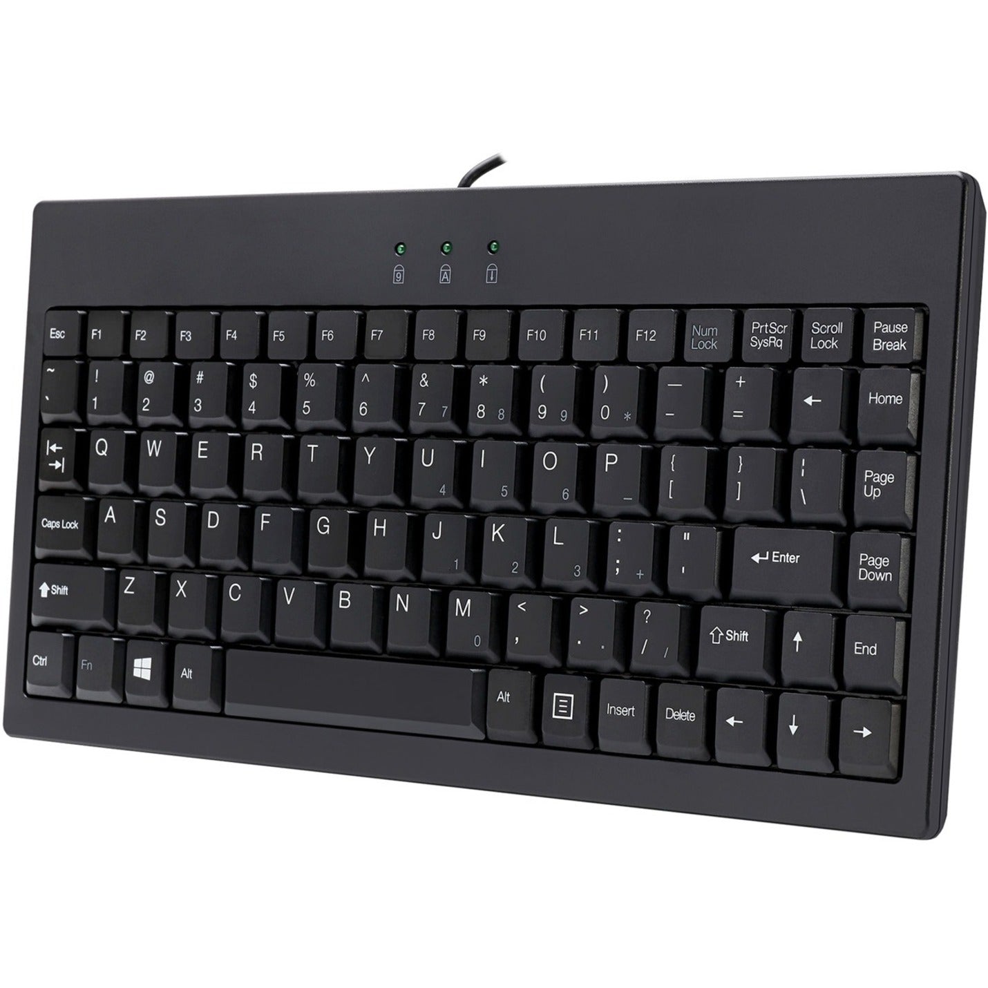 Adesso EasyTouch AKB-110B Keyboard - Compact - Cable Connectivity - USB Interface - English, French - Black