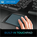 Adesso Tru-Form AKB-450UB Keyboard - Full-size - Cable Connectivity - USB Interface - TouchPad - English (US) - Black - Alternate view 7