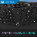 Adesso Tru-Form 160 Rugged Keyboard - Full-size - Cable Connectivity - USB Interface - Scroll Wheel - English (US) - Black - Alternate view 12