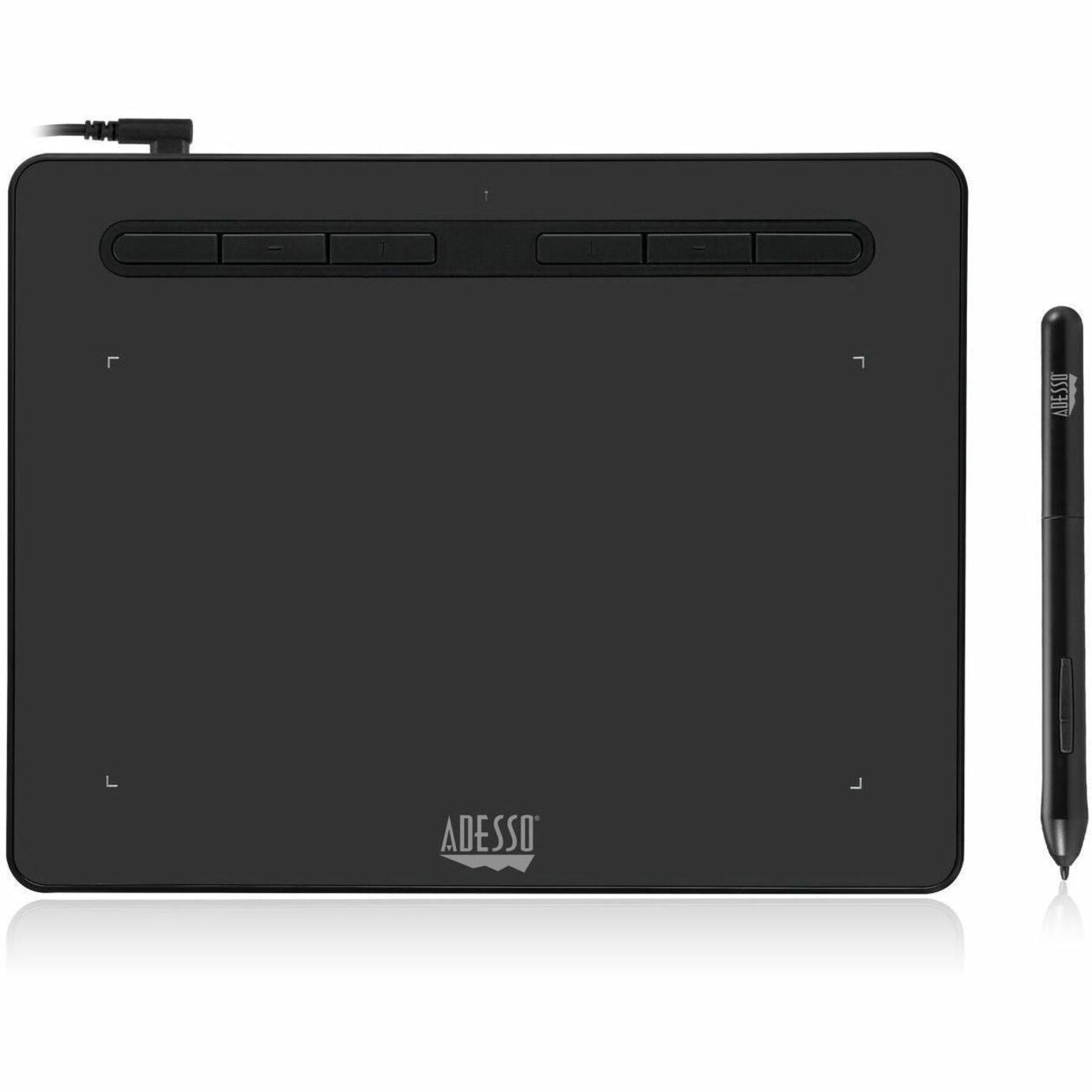 Adesso CyberTablet K8 Graphics Tablet - 5080 lpi - Cable - Black