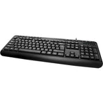 Adesso AKB-132UB Keyboard - Full-size - Cable Connectivity - USB Interface - English (US) - Black - Bottom view