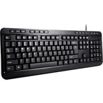 Adesso AKB-132UB Keyboard - Full-size - Cable Connectivity - USB Interface - English (US) - Black - Right view